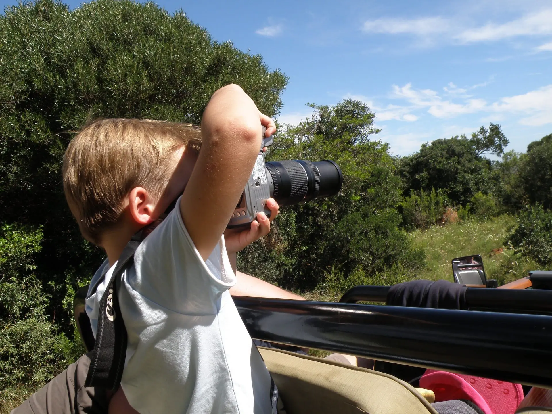 Mijn neefje op safari