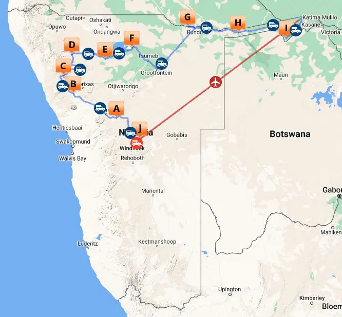 Op safari in Namibië