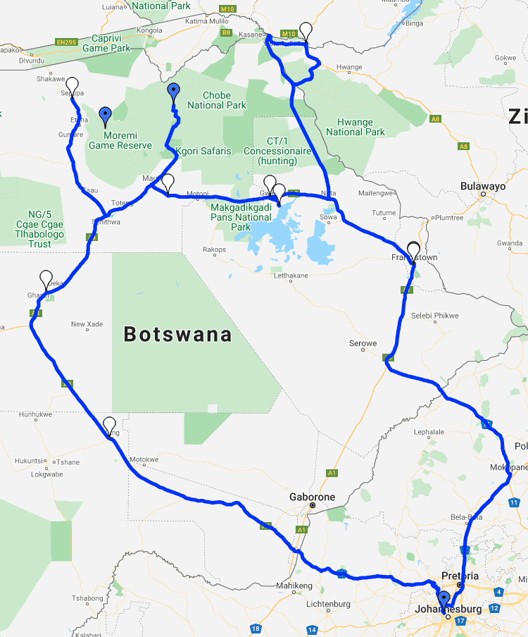 # BW 1 - Kleine groepsreis Botswana